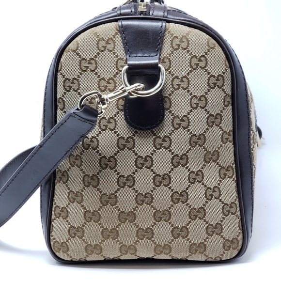 Gucci Boston Vintage Canvas Brown Satchel Bag - Picture 5 of 15